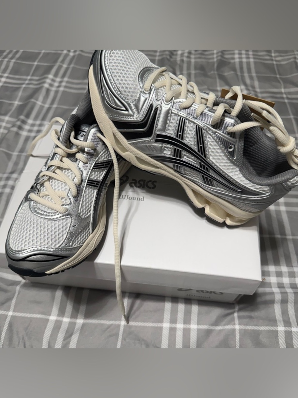 ASICS JJJJound Gel-Kayano 14 White Black Sneakers